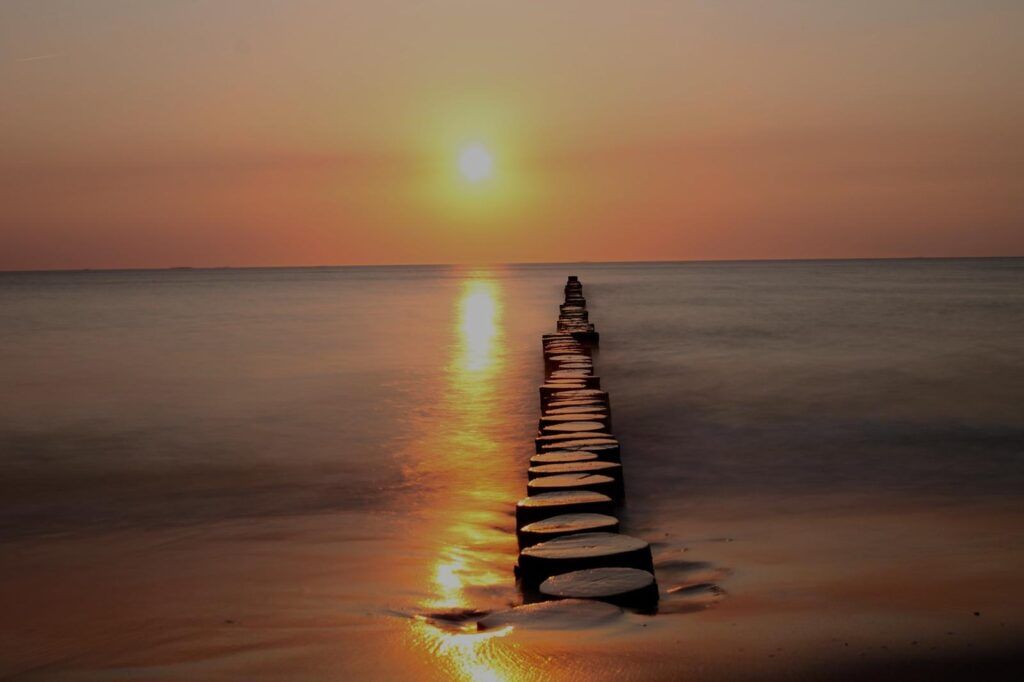 Sonnenuntergang am Weststrand